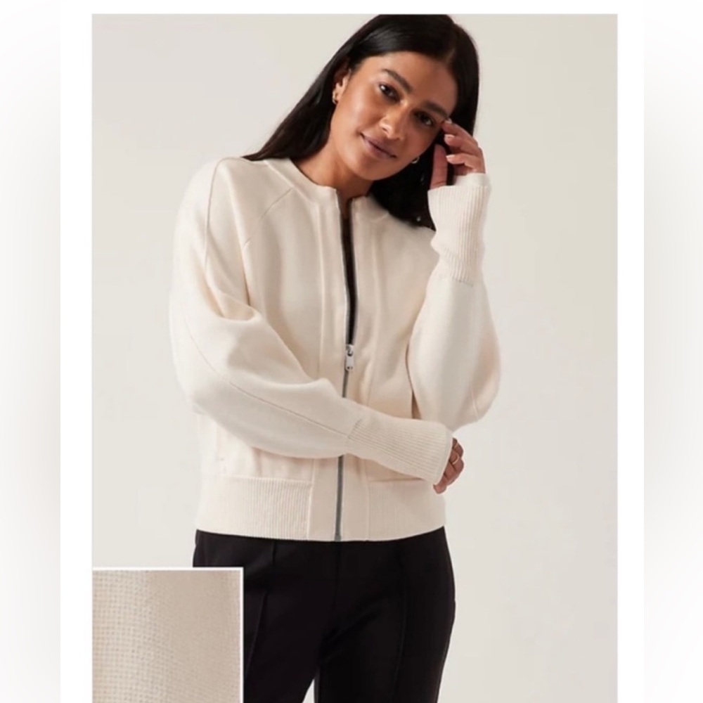 NWT Athleta XXS sequoia sweater cream
